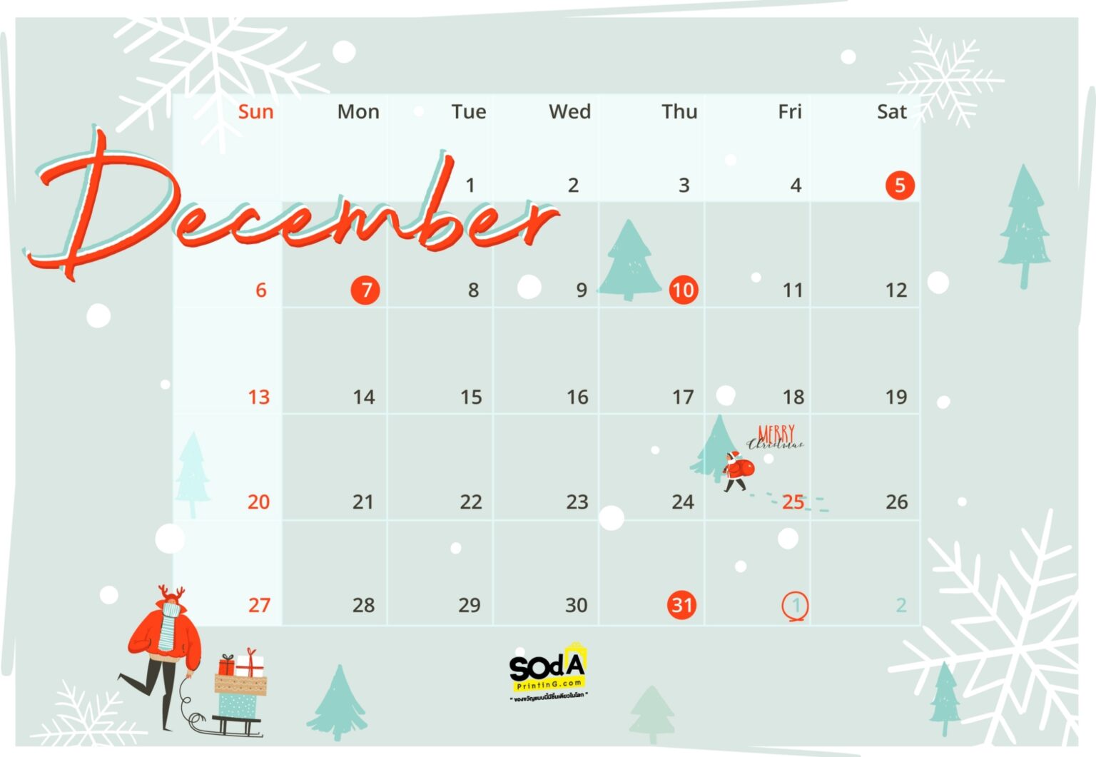 Hello December! “Download our December calendar now and start planning